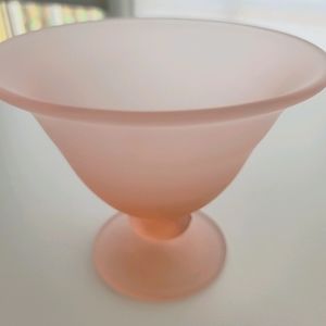 Antique pink glass candy bowl